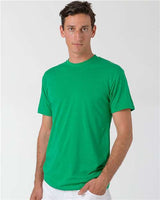 Los Angeles Apparel FF01 USA-Made 50/50 Poly/Cotton T-Shirt #color_Heather Kelly Green