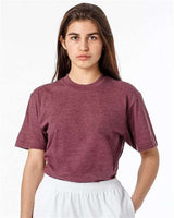 Los Angeles Apparel FF01 USA-Made 50/50 Poly/Cotton T-Shirt #color_Heather Red