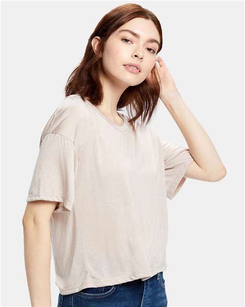 US Blanks US309 Ladies' Boxy Open Neck Top #color_CHAMPAGNE