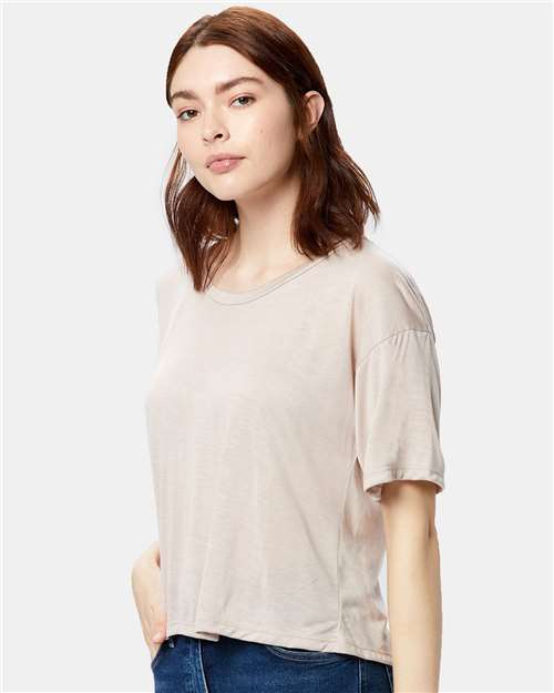 US Blanks US309 Ladies' Boxy Open Neck Top #color_CHAMPAGNE