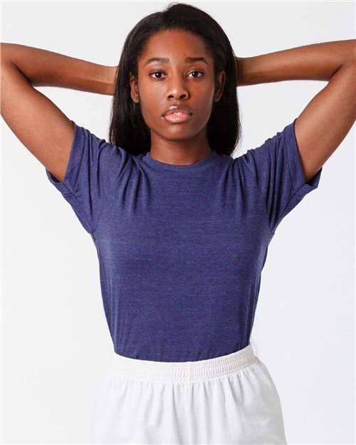 Los Angeles Apparel TR01 USA-Made Triblend T-Shirt #color_Tri-Indigo