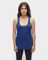 Los Angeles Apparel TR3008 USA-Made Women's Triblend Racerback Tank Top #color_Tri-Indigo