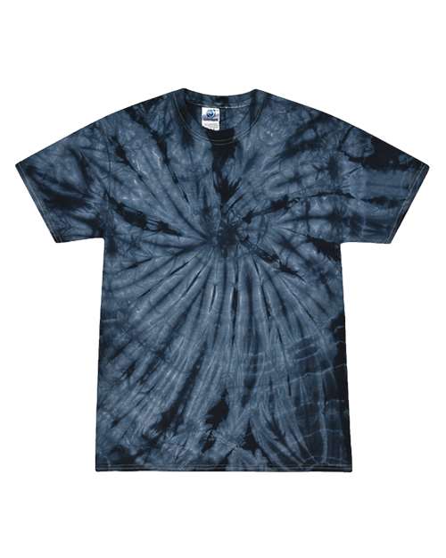 Tie-Dye CD101 Adult 5.4 oz. 100% Cotton Spider T-Shirt #color_SPIDER NAVY