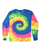Colortone 2000 Tie-Dyed Long Sleeve T-Shirt #color_Neon Rainbow