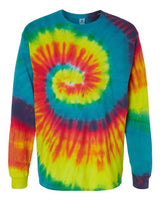 Colortone 2000 Tie-Dyed Long Sleeve T-Shirt #color_Reactive Rainbow