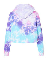 Colortone 8333 Women's Tie-Dyed Crop Hooded Sweatshirt #color_Cotton Candy