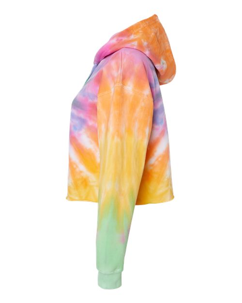 Colortone 8333 Women's Tie-Dyed Crop Hooded Sweatshirt #color_Eternity