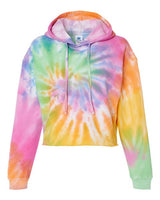 Colortone 8333 Women's Tie-Dyed Crop Hooded Sweatshirt #color_Eternity