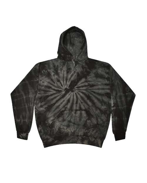 Colortone 8777 Tie-Dyed Hooded Sweatshirt #color_Spider Black