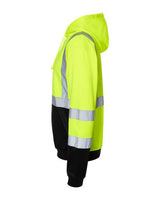 Kishigo JS154 Hi-Vis Hooded Sweatshirt #color_Lime
