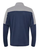 Adidas A552 Lightweight Quarter-Zip Pullover #color_Collegiate Navy/ Grey Three Melange