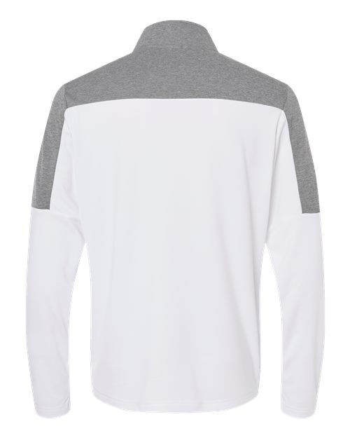 Adidas A552 Lightweight Quarter-Zip Pullover #color_White/ Grey Three Melange