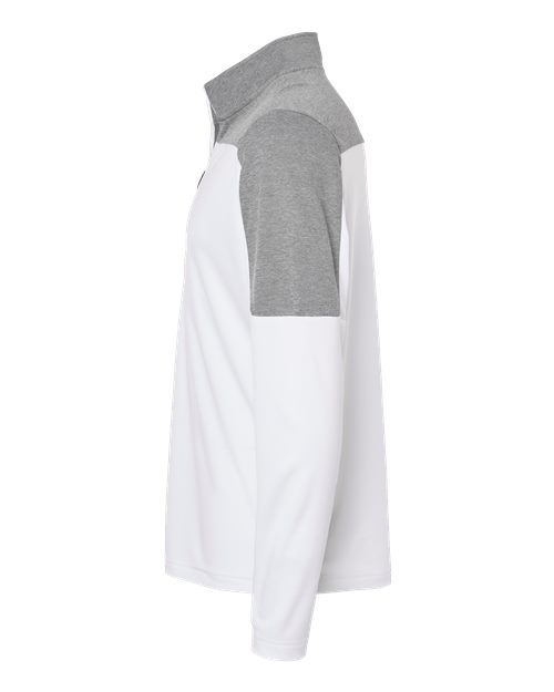 Adidas A552 Lightweight Quarter-Zip Pullover #color_White/ Grey Three Melange