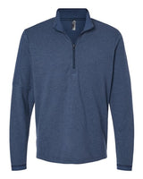 Adidas A554 3-Stripes Quarter-Zip Sweater #color_Collegiate Navy Melange