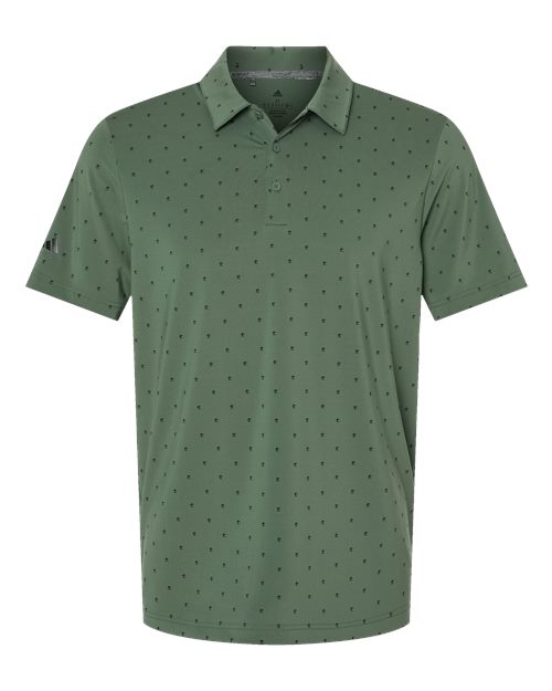 Adidas A574 Pine Tree Polo #color_Green Oxide/ Black