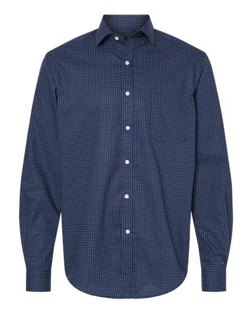 Tommy Hilfiger 13TH105 Polka Dot Shirt #color_Navy Blazer