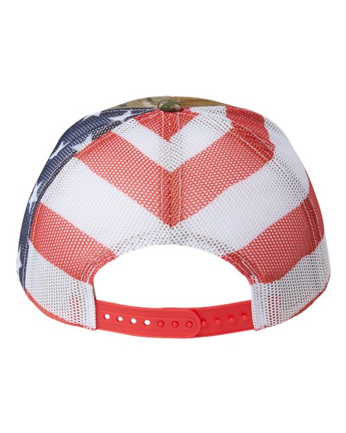 Kati S700M Printed Mesh Trucker Cap #color_All Purpose/ USA Flag