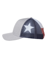 Kati S700M Printed Mesh Trucker Cap #color_Heather Grey/ Texas Flag