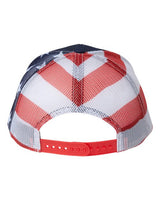 Kati S700M Printed Mesh Trucker Cap #color_Navy/ USA Flag