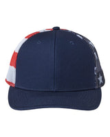 Kati S700M Printed Mesh Trucker Cap #color_Navy/ USA Flag