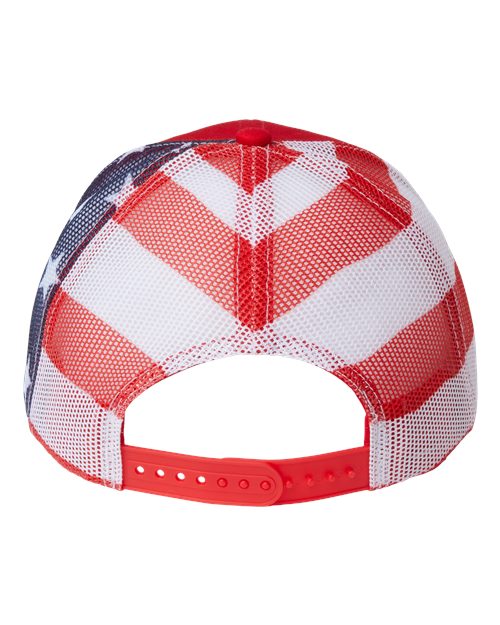 Kati S700M Printed Mesh Trucker Cap #color_Red/ USA Flag