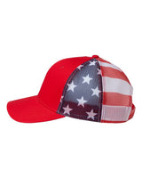 Kati S700M Printed Mesh Trucker Cap #color_Red/ USA Flag