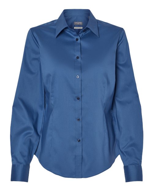 Van Heusen 13V0479 Women's Ultra Wrinkle Free Shirt #color_Smokey Blue