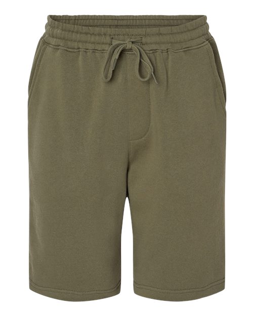 Independent Trading Co. IND20SRT Midweight Fleece Shorts #color_Army