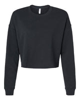 Independent Trading Co. AFX24CRP Women's Lightweight Crop Crewneck Sweatshirt #color_Black