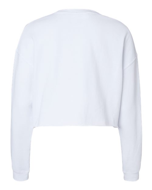 Independent Trading Co. AFX24CRP Women's Lightweight Crop Crewneck Sweatshirt #color_White