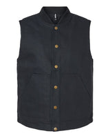 Independent Trading Co. EXP560V Insulated Canvas Workwear Vest #color_Black