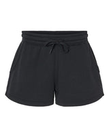Independent Trading Co. PRM20SRT Women’s Lightweight California Wave Wash Fleece Shorts #color_Black