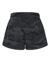 Independent Trading Co. PRM20SRT Women’s Lightweight California Wave Wash Fleece Shorts #color_Black Camo Heather