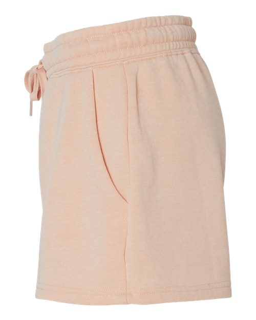 Independent Trading Co. PRM20SRT Women’s Lightweight California Wave Wash Fleece Shorts #color_Blush