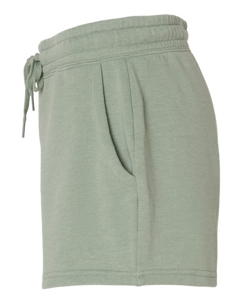 Independent Trading Co. PRM20SRT Women’s Lightweight California Wave Wash Fleece Shorts #color_Sage