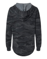 Independent Trading Co. PRM2500 Women’s Lightweight California Wave Wash Hooded Sweatshirt #color_Black Camo Heather