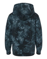 Independent Trading Co. PRM1500TD Youth Midweight Tie-Dyed Hooded Sweatshirt #color_Tie Dye Black