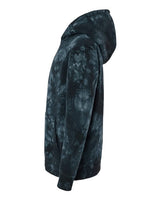 Independent Trading Co. PRM1500TD Youth Midweight Tie-Dyed Hooded Sweatshirt #color_Tie Dye Black