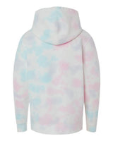 Independent Trading Co. PRM1500TD Youth Midweight Tie-Dyed Hooded Sweatshirt #color_Tie Dye Cotton Candy
