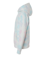 Independent Trading Co. PRM1500TD Youth Midweight Tie-Dyed Hooded Sweatshirt #color_Tie Dye Cotton Candy