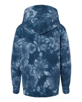 Independent Trading Co. PRM1500TD Youth Midweight Tie-Dyed Hooded Sweatshirt #color_Tie Dye Navy