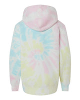 Independent Trading Co. PRM1500TD Youth Midweight Tie-Dyed Hooded Sweatshirt #color_Tie Dye Sunset Swirl