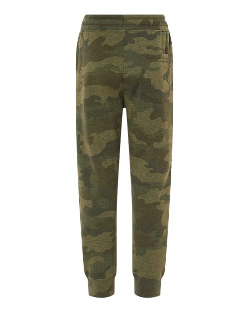 Independent Trading Co. PRM16PNT Youth Lightweight Special Blend Sweatpants #color_Forest Camo Heather