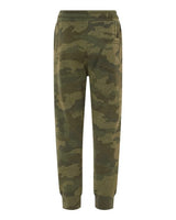 Independent Trading Co. PRM16PNT Youth Lightweight Special Blend Sweatpants #color_Forest Camo Heather