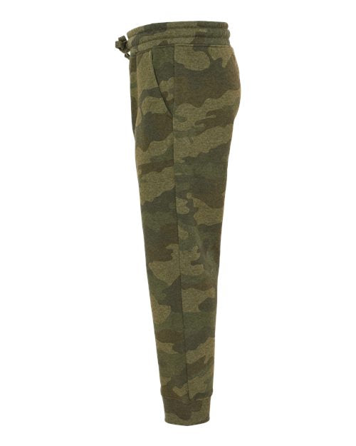 Independent Trading Co. PRM16PNT Youth Lightweight Special Blend Sweatpants #color_Forest Camo Heather