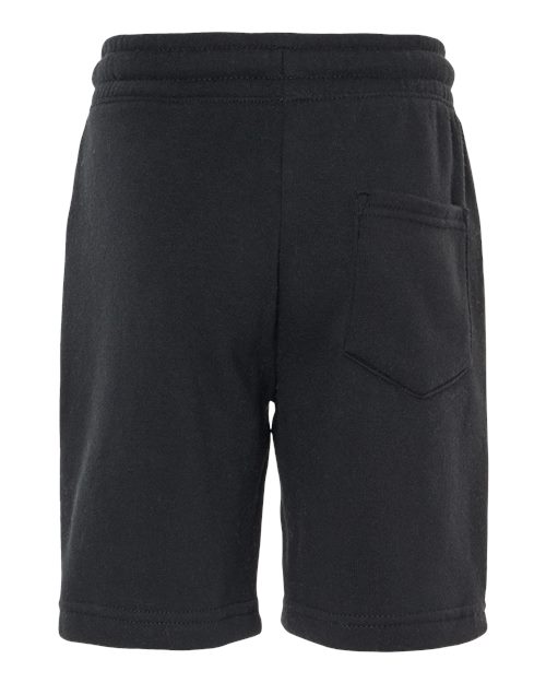 Independent Trading Co. PRM16SRT Youth Lightweight Special Blend Fleece Shorts #color_Black