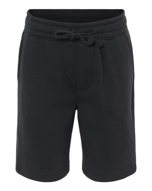 Independent Trading Co. PRM16SRT Youth Lightweight Special Blend Fleece Shorts #color_Black