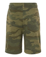 Independent Trading Co. PRM16SRT Youth Lightweight Special Blend Fleece Shorts #color_Forest Camo Heather