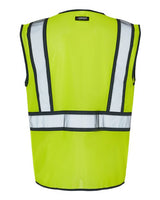 Kishigo 1595-1598 Standard Contrast Vest #color_Lime/ Black