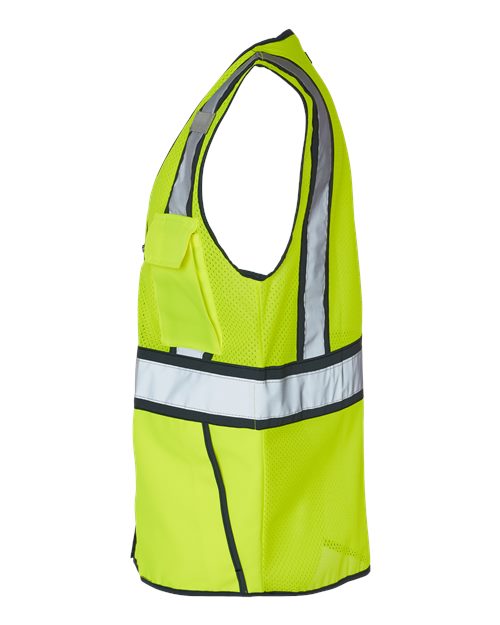 Kishigo 1595-1598 Standard Contrast Vest #color_Lime/ Black